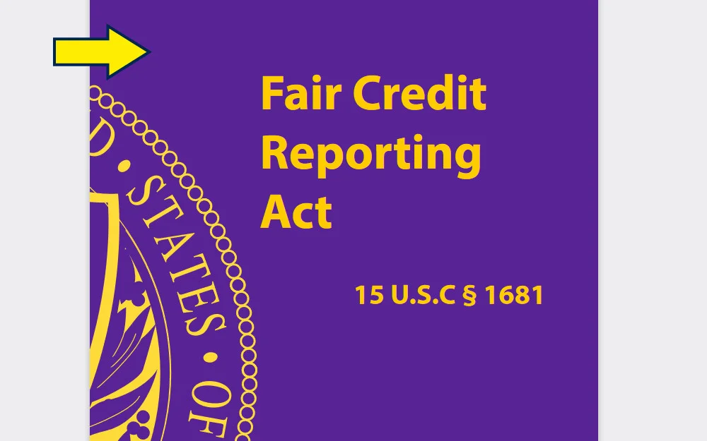 Fair Credit Reporting Act screenshot outlining what shows up on a background check. 