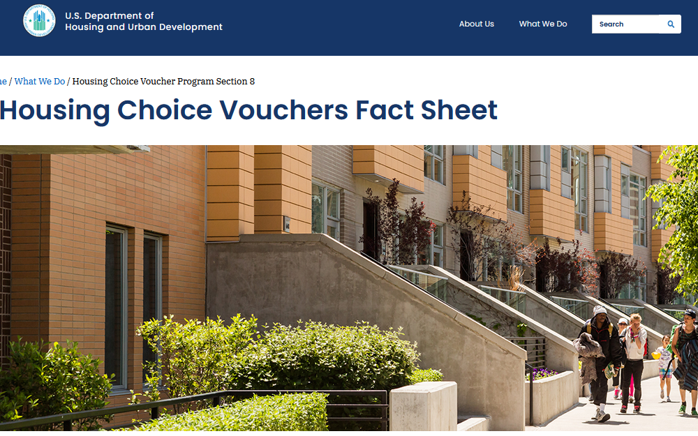 Housing and Urban Development website screenshot offering tips for apartments that don't do background checks. 