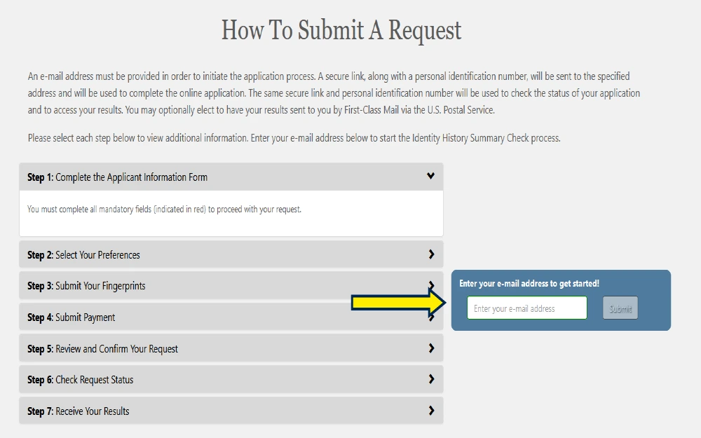 Screenshot for Dallas County Court How to Submit a records request. 