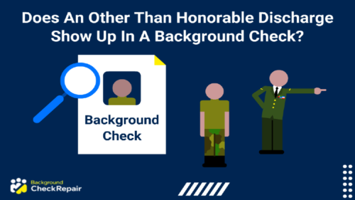 Does an other than honorable discharge show up in a background check report a veteran asks while being discharged by an officer on his right pointing him out and looking at his background check report and wondering himself are court martial records public?