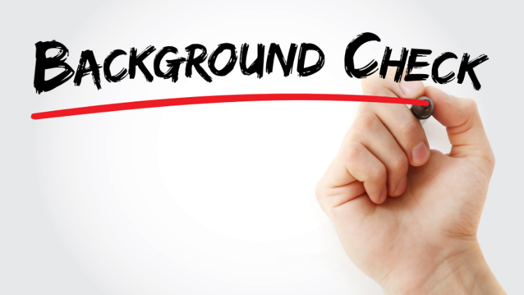The word 'Background Check' is underlined with a red line.