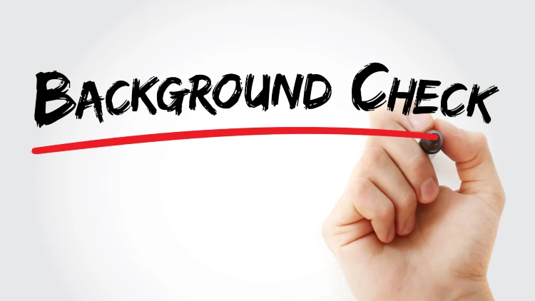 The word 'Background Check' is underlined with a red line.