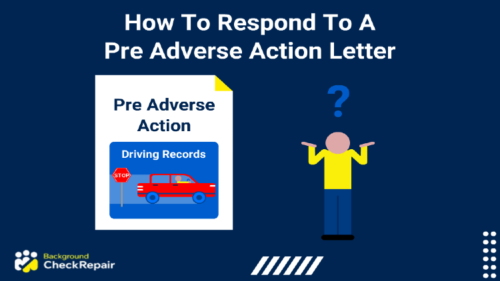 Man on the right shrugging his shoulders with his hands in the air after seeing a pre adverse action notice letter and wondering how to respond to a pre adverse action letter so he can still be hired.