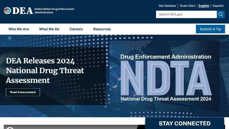 US Drug Enforcement Administration screenshot